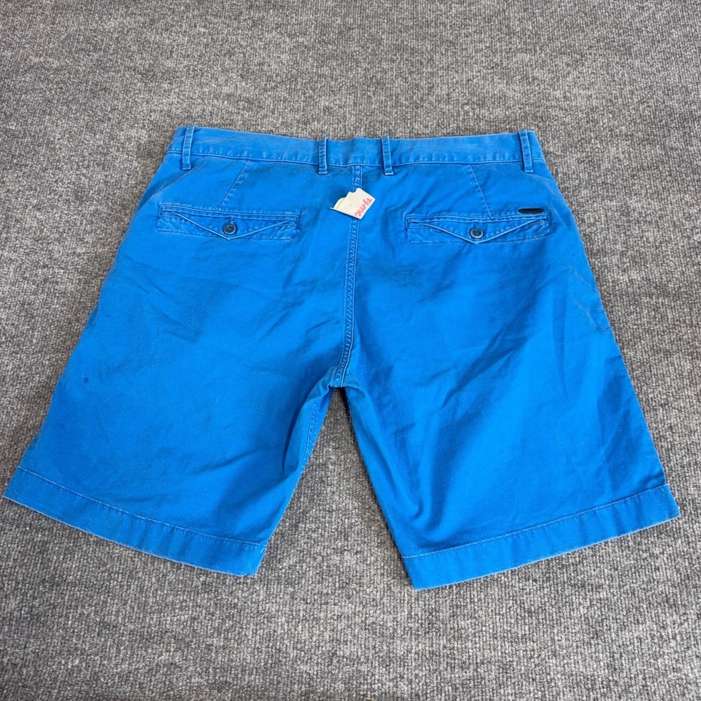 Diesel Shorts Men 36 Blue Chino Twill 9" Inseam Designer *READ* - Picture 6 of 9